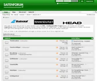 Saitenforum.at(Ein Forum zum Thema Tennissaiten) Screenshot