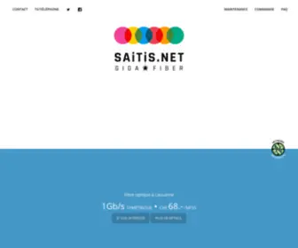 Saitis.net(Fibre optique à Lausanne. 1Gb/s SYMÉTRIQUE • CHF 68) Screenshot