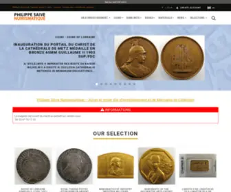 Saivenumismatique.com(Philippe Saive Numismatique) Screenshot