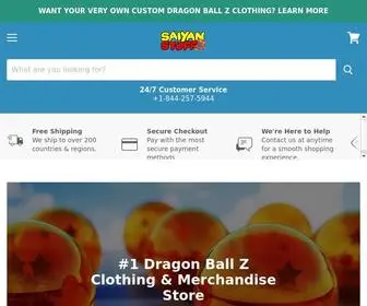 Saiyanstuff.com(Shopping for Dragon Ball Super Apparel & Collectibles Has Never Been Easier) Screenshot