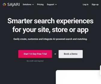 Sajari.com(AI-driven Search Solutions) Screenshot