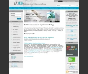 Sajeb.org(South Asian Journal of Experimental Biology (SAJEB; eISSN: 2230) Screenshot