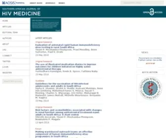 SajHivmed.org.za(The Southern African Journal of HIV Medicine) Screenshot