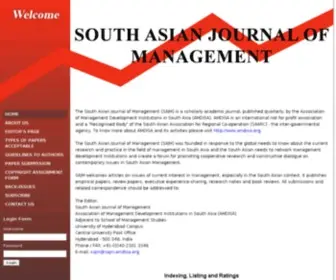 Sajm-Amdisa.org(The South Asian Journal of Management (SAJM)) Screenshot