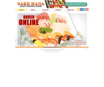 Sakehanaasian.com(View Sake Hana Asian Cuisine & Sushi) Screenshot