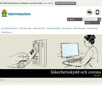 Sakerhetspolisen.se(Startsidan) Screenshot