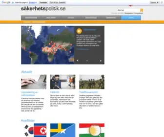 Sakerhetspolitik.se(Startsida) Screenshot