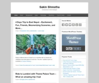 Sakinshrestha.com(Front Page) Screenshot
