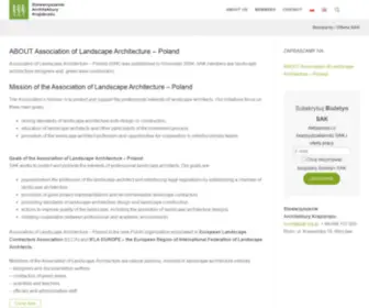 Sak.org.pl(Stowarzyszenie Architektury Krajobrazu) Screenshot