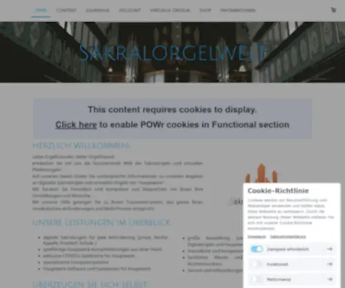 Sakralorgelwelt.de(Herzlich willkommen) Screenshot
