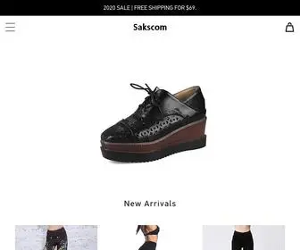 Sakscom.com(Shoes Official Website) Screenshot