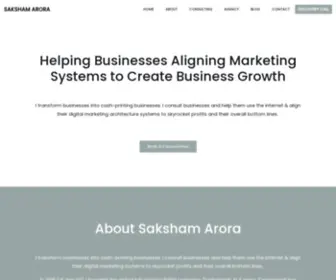 Sakshamarora.com(Saksham Arora) Screenshot