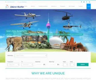 Sakurai.lk(Sakurai Aviation Limited presents itself as a leading domestic charter airline which) Screenshot