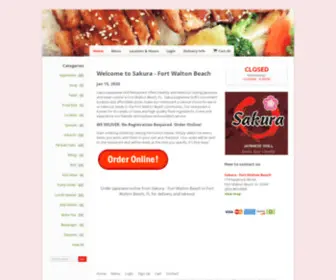 Sakurajapanesegrill.com(Order Japanese online from Sakura) Screenshot