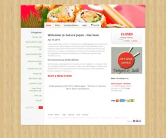 Sakurajapanharrisonnj.com(Order Japanese online from Sakura Japan) Screenshot