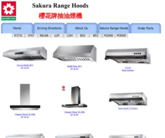 Sakurausa.com(Sakura Range Hoods) Screenshot