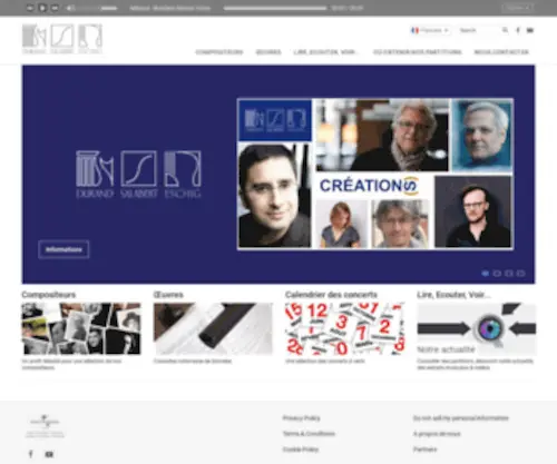 Salabert.fr(Durand Salabert Eschig) Screenshot