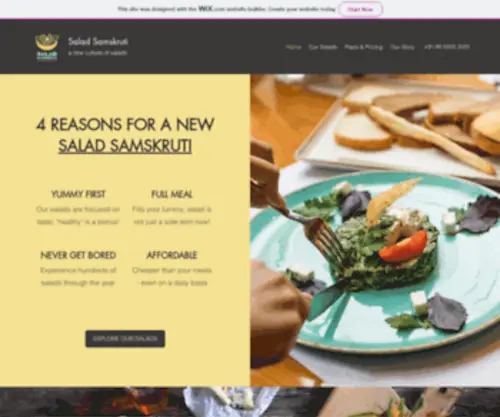 Saladsamskruti.com(Delicious Salads) Screenshot