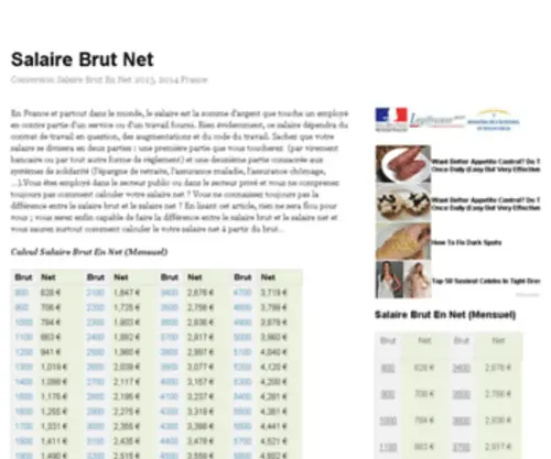 Salairebrut.net(Salaire Brut Net) Screenshot