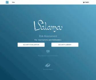 Salama.io(Risk Assesment for Journalists and Bloggers) Screenshot