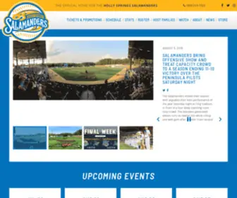 Salamandersbaseball.com(Holly Springs Salamanders) Screenshot