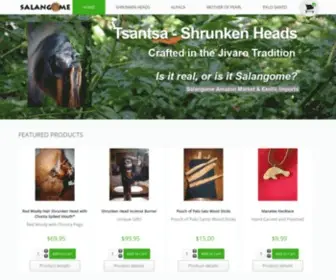 Salangome.com(Jivaro Shrunken Heads for Sale) Screenshot