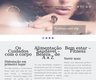 Salaopuraart.com.br(SALÃO DE BELEZA PURA ART BH) Screenshot