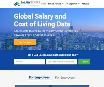 Salaryexpert.com(Global Salary & Cost of Living Data) Screenshot