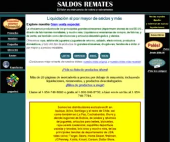 Saldosremates.com(Página principal) Screenshot