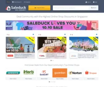 Saleduck.com.sg(The best promo codes and promotions in Singaporedays of the year) Screenshot