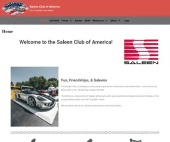 Saleenclubofamerica.com(Fun, Friendships, and Saleens) Screenshot