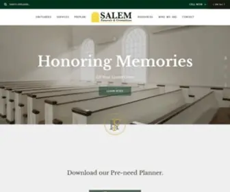 Salemfh.com(Salem Funeral and Cremation Services) Screenshot