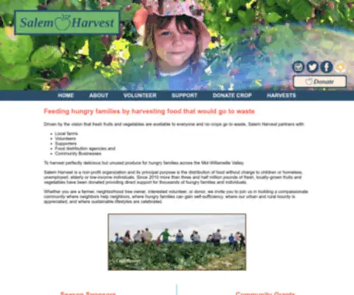 Salemharvest.org(Salem Harvest) Screenshot