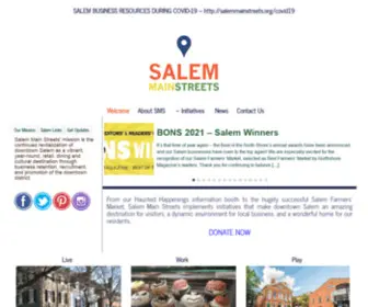 Salemmainstreets.org(Your Guide to Salem's Downtown district) Screenshot