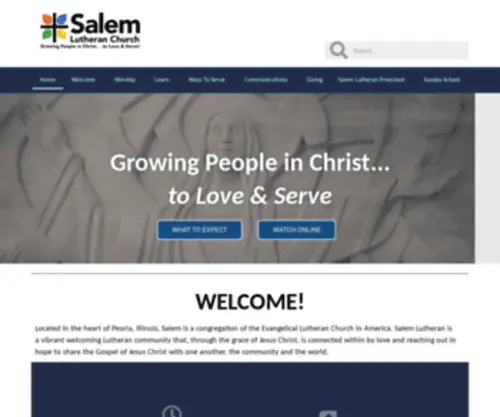 Salemofpeoria.com(Salem Lutheran Church in Peoria) Screenshot