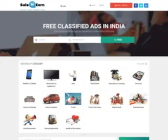 Salenearn.com(India's largest online free classifieds site offering) Screenshot