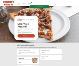 Salernos3.com(Get 5% off your pizza delivery order) Screenshot