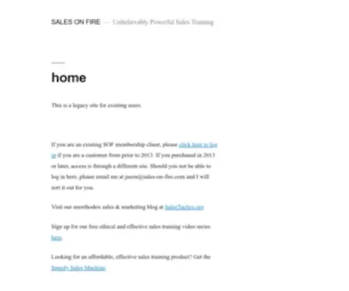 Sales-ON-Fire.com(Sales On Fire) Screenshot