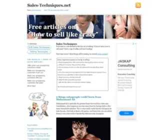 Sales-Techniques.net(Articles on) Screenshot