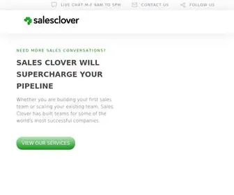Salesclover.com(Sales Clover is the # 1 Resource for SDR Outsourcing) Screenshot