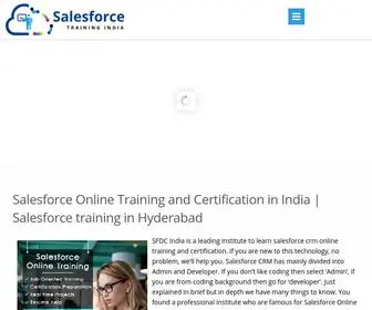 Salesforcetrainingindia.com(Salesforce crm online training institutes in hyderabad) Screenshot