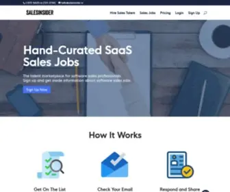 Salesinsider.io(The Talent Network for SaaS Sales Professionals) Screenshot