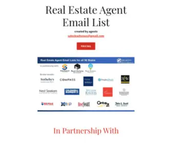 Salesleadnexus.com(Real Estate Agent Email List) Screenshot