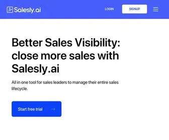 Salesly.ai(All in one tool for sales leaders to manage their entire sales lifecycle) Screenshot