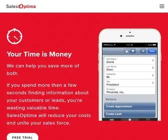 Salesoptima.com(SalesOptima is an online CRM (Customer Relationship Management)) Screenshot