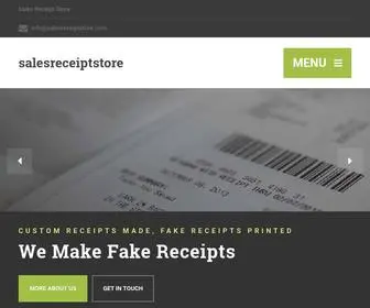 Salesreceiptstore.com(Buy Fake Receipts) Screenshot