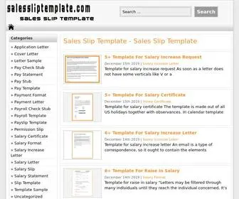 Salessliptemplate.com(Sales Slip Template) Screenshot