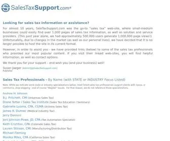 Salestaxsupport.com(Sales Tax For Business) Screenshot