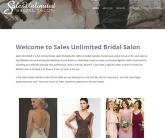 Salesunlimitedbridal.com(We have it all for the Bride and Groom) Screenshot