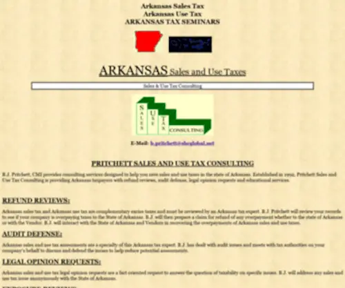 Salesusetax.com(Arkansas Sales and Use Taxes) Screenshot